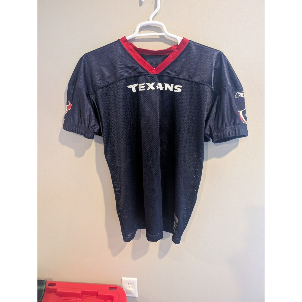 HOUSTON TEXANS Women's L or Youth XXL Air Knit Blank Jersey NFL Football